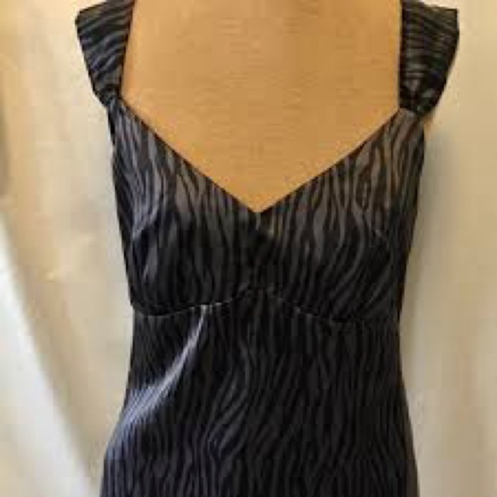 Ann Taylor Zebra Print Top in Black and Gray